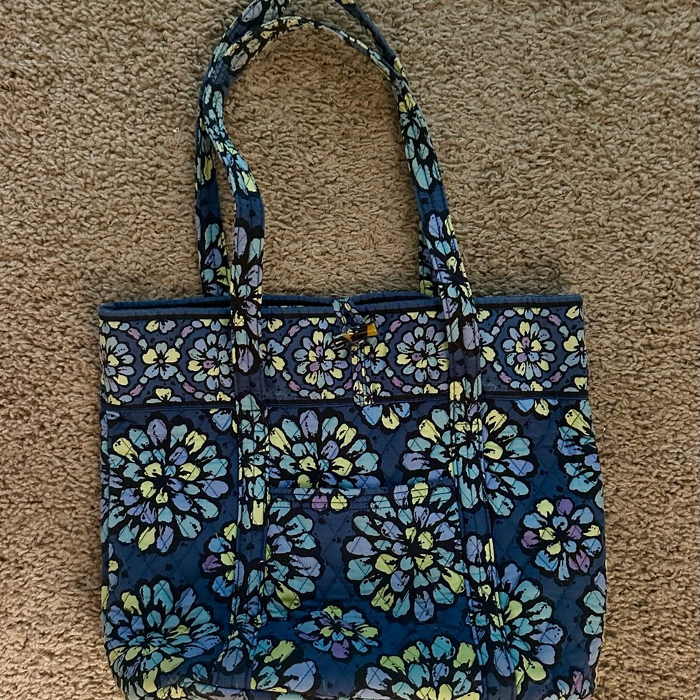 Vera Bradley Blue and Yellow Floral Tote